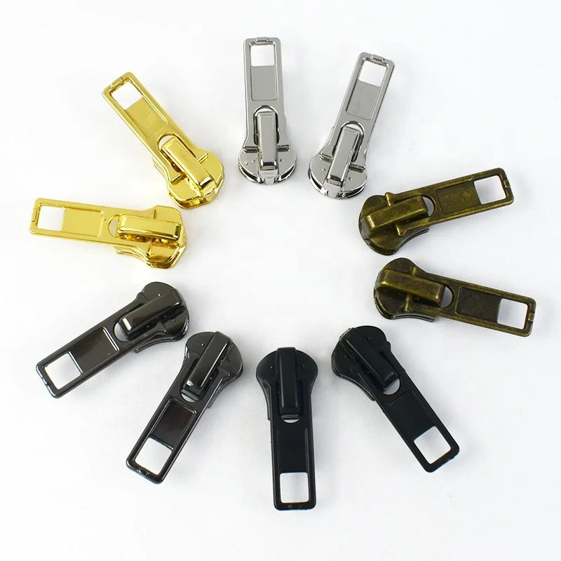 Meetee ZT025 5# Hardware Metal Zip Head Large Pull Colorful Jackets-Replaceable Bag Accessories Garments Clothes Customizable