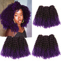Jerry Curl Hair 8-Inch Synthetic Kinky Curly Hair Extension 3-Pcs/pack Marley Bob Malaysian Deep Wave Crochet Braids