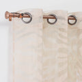 Geometric Pattern Burnt Out Sheer Tulle Curtains for Home Bedroom Fancy Window Decor Living Room Drapes