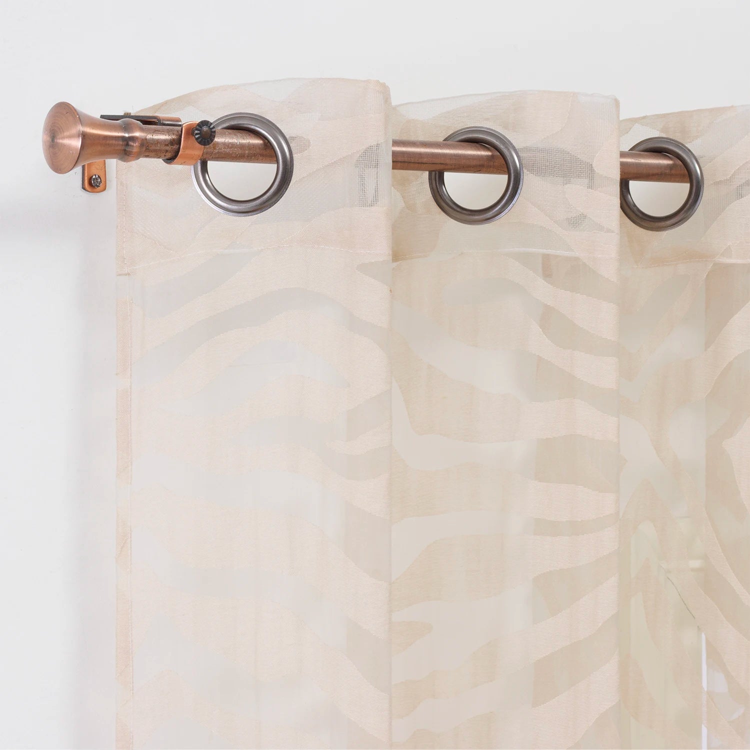 Geometric Pattern Burnt Out Sheer Tulle Curtains for Home Bedroom Fancy Window Decor Living Room Drapes