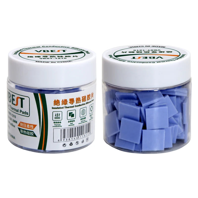 BESTOOL Blue Insulated Thermal Conductive Silicone Pads Pre-Cut for Repairing High Thermal Welding Soldering Supplies