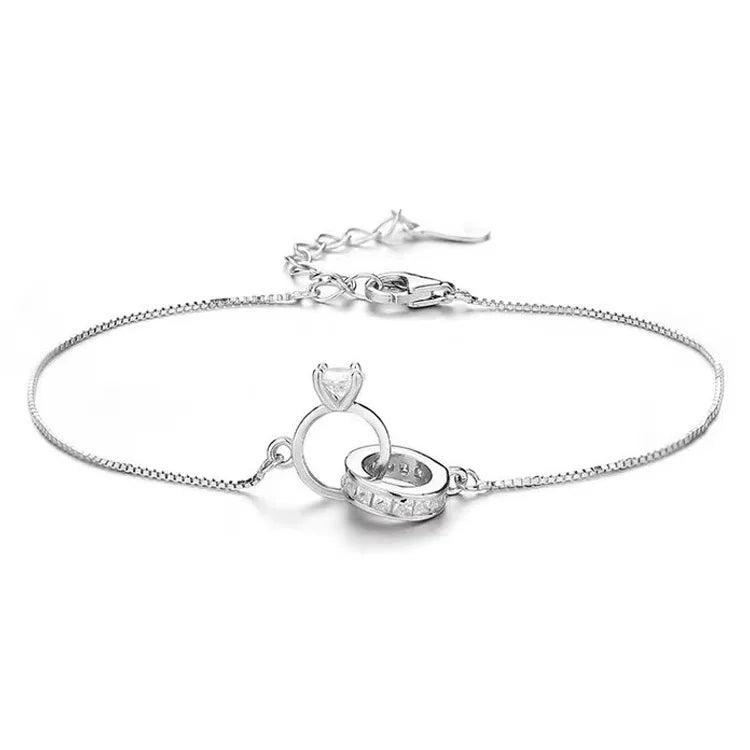 Somen Wholesale 925 Sterling Silver Charm Bracelets for Women Moissanite Fine Jewelry Bracelets Bangles With Certificat