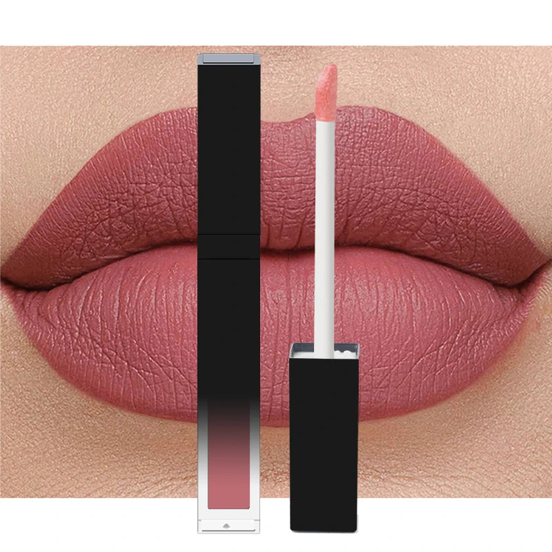 Wholesale Oem Custom Logo Waterproof Vegan Nude Lipstick Private Label Cosmetic Long Lasting Velvet Liquid Matte Nude Lipstick MegaBDM