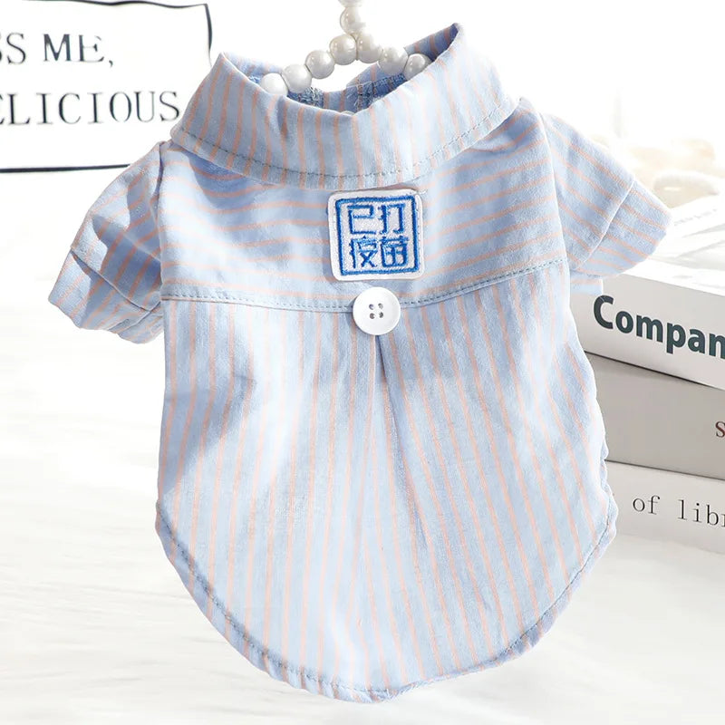 Stocked New Arrival Striped Long Sleeve Shirt for Pet Dog Animal