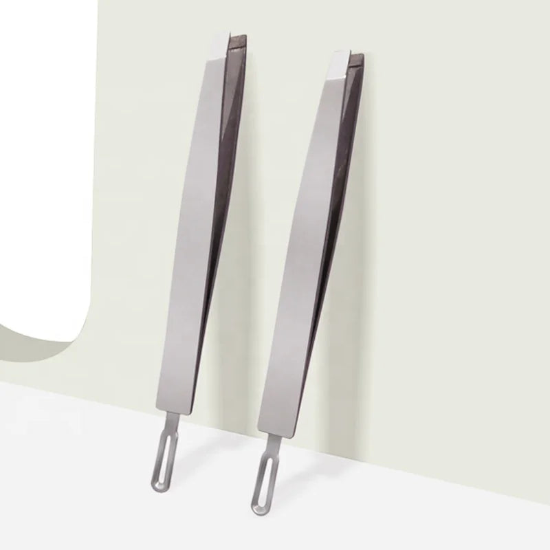 High Quality Professional Stainless Steel Double-Sided Tweezers Best Accuracy Eyebrow Tools Home Acne Cleaner Eyelash Extensions