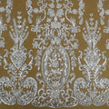 HY2359-1 White Nigerian Sequins Dress Mesh Beaded Fabric Sew Clothes Traditional Evening Lace