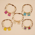 Handmade Boho Miyuki Seed Beads Jewelry Heart Cross Charm Gold Bead Bracelet Fresh Water Pearl Bracelet