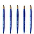 Popular 100% Pure Kolinsky Brush 3D Acrylic Brush with Blue Metal Handle Round Head Acrylic Nail Beauty Brush #6-#22