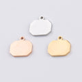 1.5*13*13mm Wholesale Stainless Steel Egeometric Pendant High Polishing Custom Engraved Irregular Charms for Jewelry Making