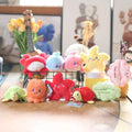 Ocean Animal Soft Fluffy Stuffed Plush Bag Charm Keychain Dolphin Shark Turtle Whale Octopus Lobster Shell Doll Backpack Pendant