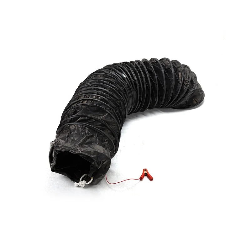 12 Inch Anti-static Flexible Black Duct Hose PVC + Net Cloth 300mm X 10M OEM