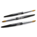 Custom Pure Crimped Kolinsky Hair Black Metal Handle Acrylic Nail Art Brush