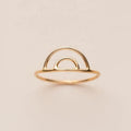 GP rainbow Double Arch Ring 14k Gold Filled Permanent Jewelry 14K GF Everyday Layering Rings Wholesale Fashion Jewelry for Women