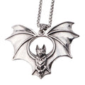 All Saints' Day Gift Vintage Vintage Hollow Stainless Steel Bat Necklaces Jewelry