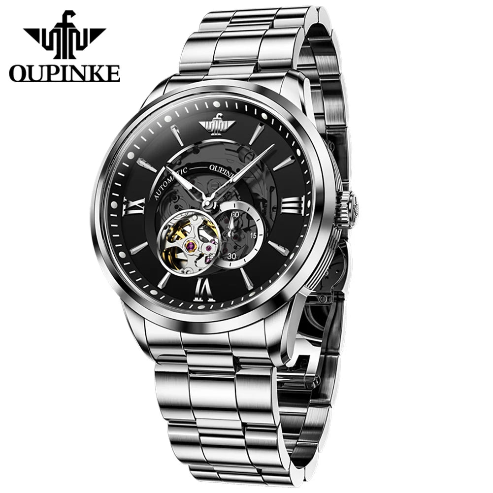 OUPINEK 3190 New Design Brand Custom Design Watch Manufacturer Men OEM Watch Stainless Steel Mechanical Men Wrist Watch