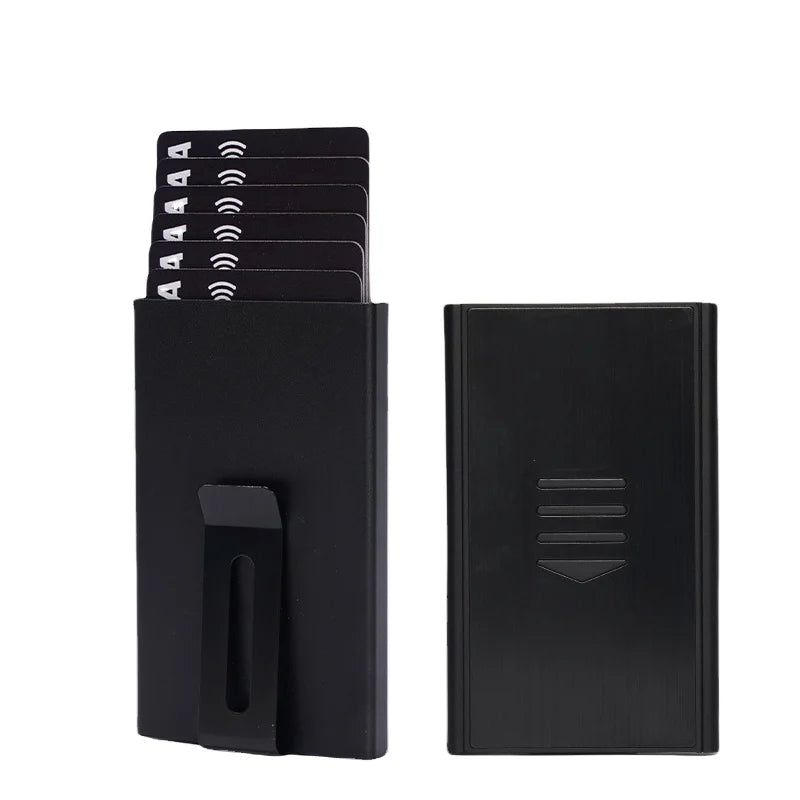 Thin RFID Credit Business Card Holder Color Aluminum Alloy Minimalist Wallet ID Bank Card Case Metal Carteira Masculina