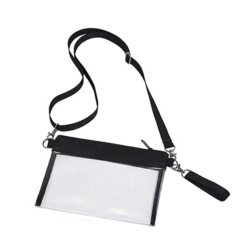 Unisex Clear Crossbody Bag Vintage Bohemian Summer Design Stadium Approved for Work Sporting Events