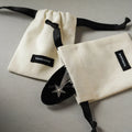 PandaSew Beige 12 Ounces Cotton Canvas Drawstring Pouch with Label Gift Jewelry Packaging Bags Dust Bag Custom Logo