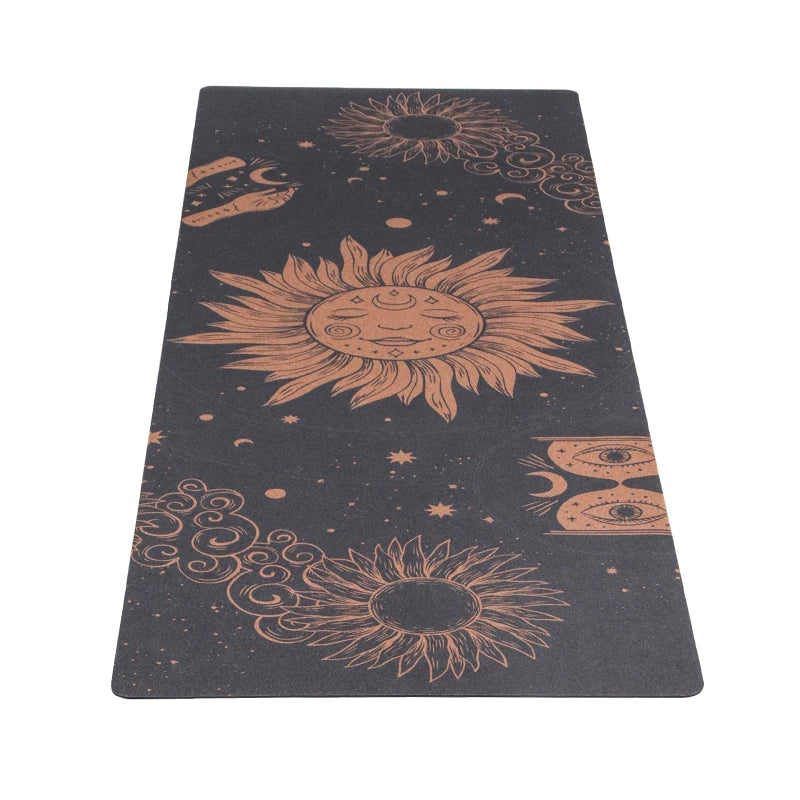 Custom Printed 3mm Thick Non-Slip Eco-Friendly Cork & Rubber Yoga Mat 183x61cm Custom Logo Carrying Bag YIERQIANG Brand China