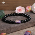 Fashion Agate Bracelet for Men Birthday Gifts  Purple Chaorite Bead Crafts Bracelets