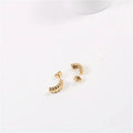2026 Trendy Ear Jewelry Stainless Steel Thick Cuff Hoop Stub Earrings