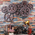 Oversized Vintage Rustic Industrial Big Wooden MDF Gears for Home Wall Decor