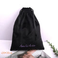 Custom Embroidery Logo Velvet Gift Shopping Clothing Packaging Bag Drawstring Flannel Velvet Hair Shoes Dust Pouch