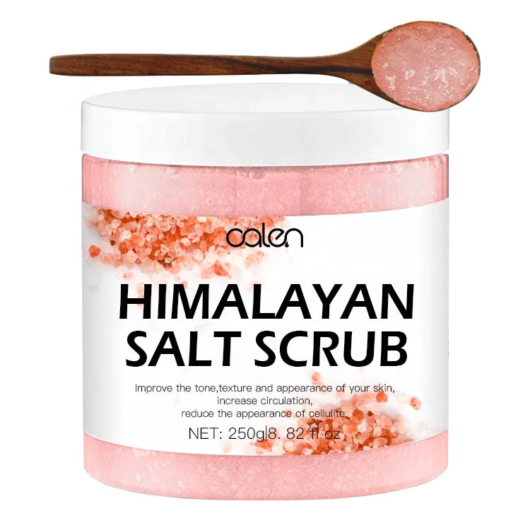 Private Label 100% Natural Exfoliating Moisturizes Soothing Dead Skin Removal Pink Himalayan Salt Scrub