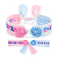 12pcs Pearl Handcrafted Embroidery Bracelets Wholesale Adjustable Woven Braided Rope Love Sister Friendship Bracelet Gift