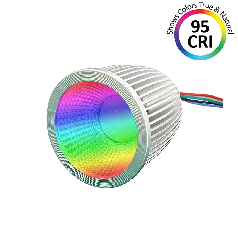 Benory Smart DC 24V 60D Reflector MR16 Spot 8W RGBW 2700K 6000K Led Lamp KNX LOXONE DALI PWM DMX512 CRI95 Cob LED Module Bulb