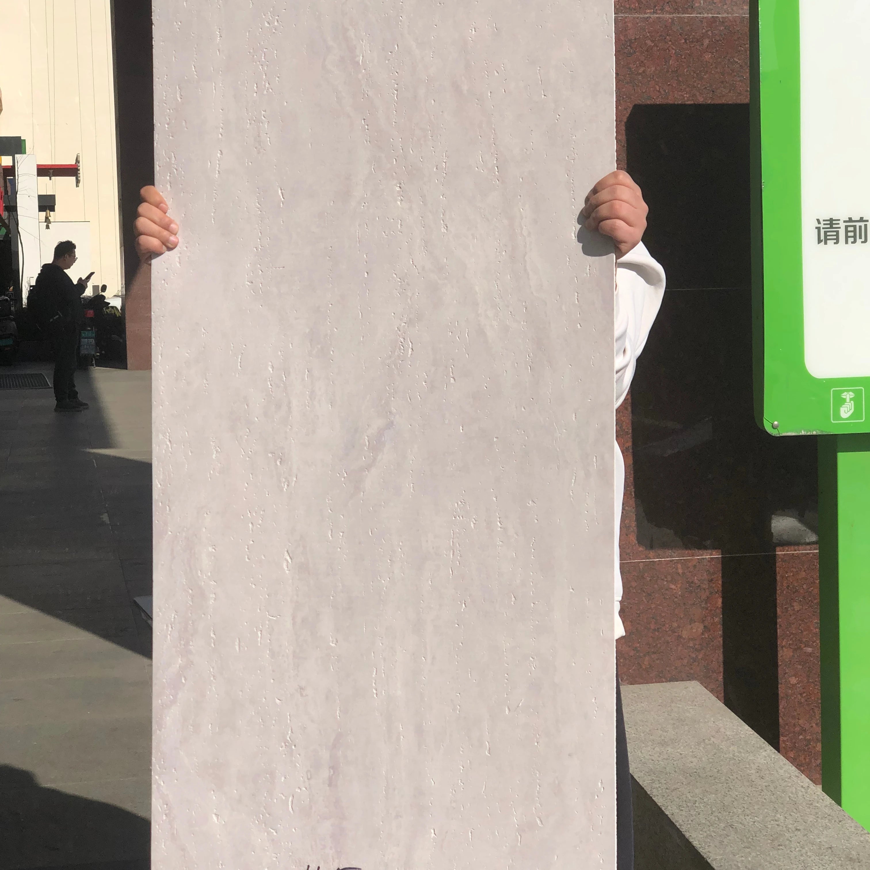 Modern Design Indoor and Outdoor Travertine Artificial Stone Flexible Big Slab with 3D Model Capability