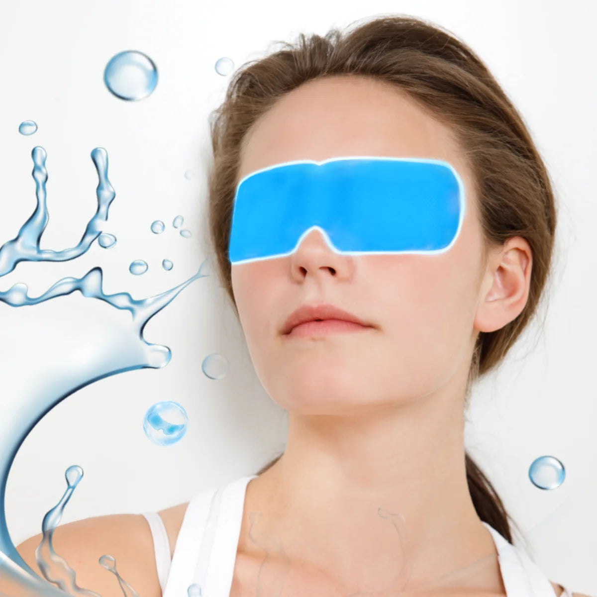 Cooling Medical Gel Cold Compress Eye Masks Hydrogel Self Cooling Gel Eye Patch for Dryness Puffy Eyes Relief
