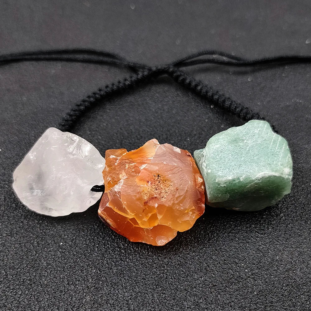 Hongzhuo Wholesale Classic Natural Anomaly Stone Crystal Citrine Energy Keeper Pendant Necklace Jewelry