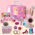 Children Simulation Cosmetic Toy Set Pretend Makeup Play Toy Kit House Lipstick Nail Set Girls Party Birthday Gift