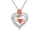 Wholesale Fashion S925 Sterling Silver Heart Letters Mom Mother's Day Birthstone Pendant Jewelry Necklaces for Women