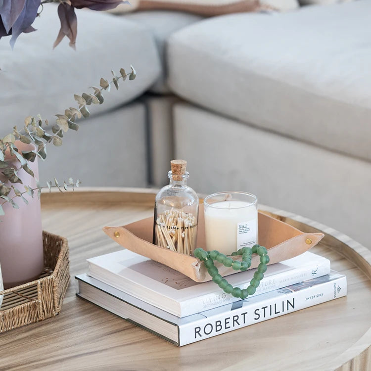 Genuine Leather Custom Foldable Jewelry Display Tray Luxury Home Decor Trinket Tray Living Room Nordic Design Style Tools Bags