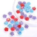 HFOUR Camellia Flower Flatback ABS Imitation Pearl Loose Pearls AAA Grade 18mm Baroque Style Multi-color for Jewelry Making