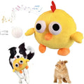 Luxury Cute Interactive Jumping Chicken Plush Chew Toy for Dogs with Squeaky Vocalizations Daily Use Cartoon Style