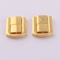 Gold Color Middle Size Metal U Shape Wooden Jewelry Box Catch Lock Latch Wholesale