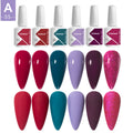 JTING High Quality 15ml Gel Uv Led Nail Polish Set 6 Colors Kit Ongler Gel Uv OEM Custom Luxury Unique Nail Gelpolish Bottle