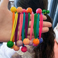 Wholesale Candy Colors Cute Elastic Hair Bands for Girl High Ponytail Holder for Kids