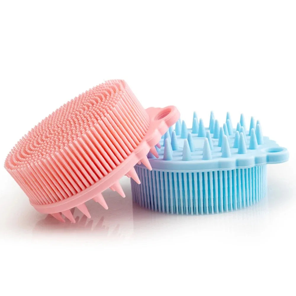 Massage Bath Brush Scrubber Bath Exfoliating Brush Silicone for Body Massage and Skin Cleansing