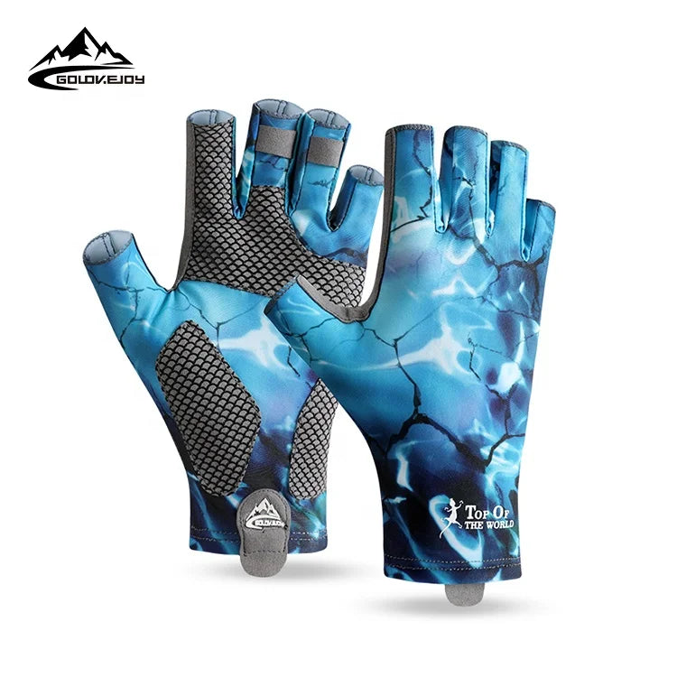 For XG55 Polyester Unisex Fingerless Summer Sun Protection Cycling Fishing Riding Gloves-Wholesale Customizable