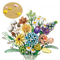 LS DIY Small Particle Building Block Flower Decoration Bouquet Girls' Gift Assembly Building Blocks Toy