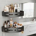 Factory Modern Metal Kitchen & Shower Organizer Wall-Mounted Bath Shelf Corner Caddy Rack No-Drilling Bathroom Storage Solution