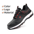 LAnoudun Woodland Safety Work Shoes Waterproof Microfiber Upper Safety Shoes for Men
