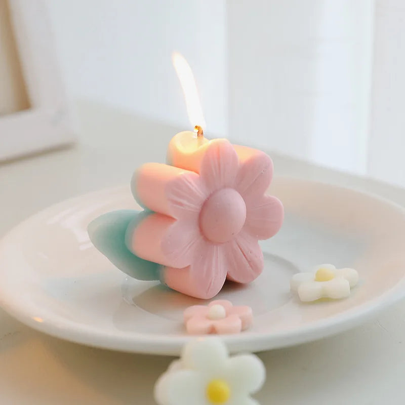 Customized Birthday Creative Candles Handmade Gift Rose Flower Soy Wax Scented Candles