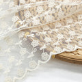 Factory Manufacturing Durable Voile Jacquard Dry Import Water Soluble Embroidery White Mesh Cheap Lace Fabric