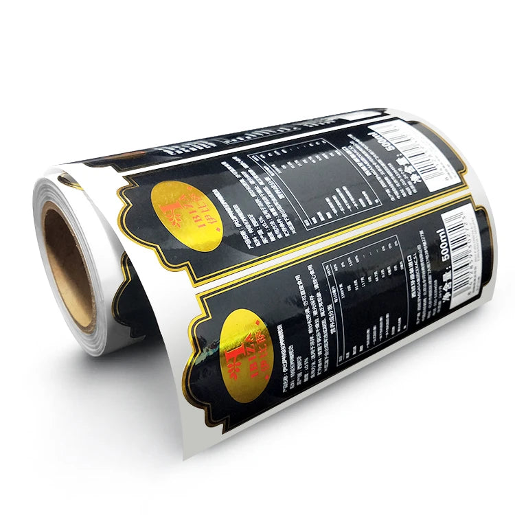 Custom Vinyl Adhesive Waterproof Stickers for Food Bottle Packaging-Factory Customization
