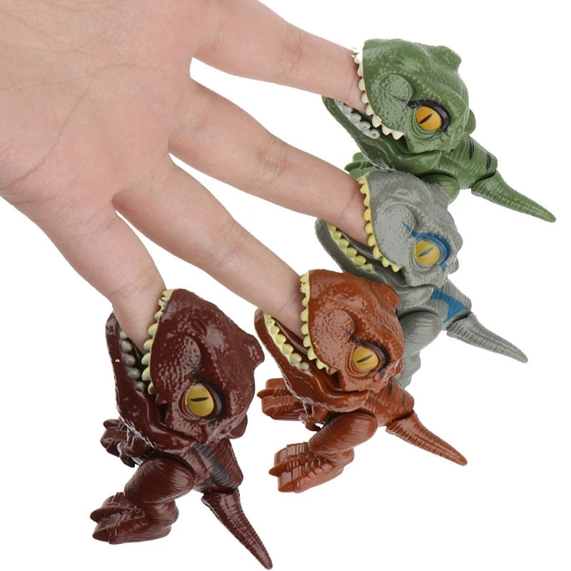 Mini Plastic Finger-biting Dinosaurs Movable Joints Tyrannosaurus Rex Simulation Model Toys